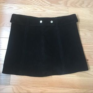 Zara Suede Black Mini Skirt